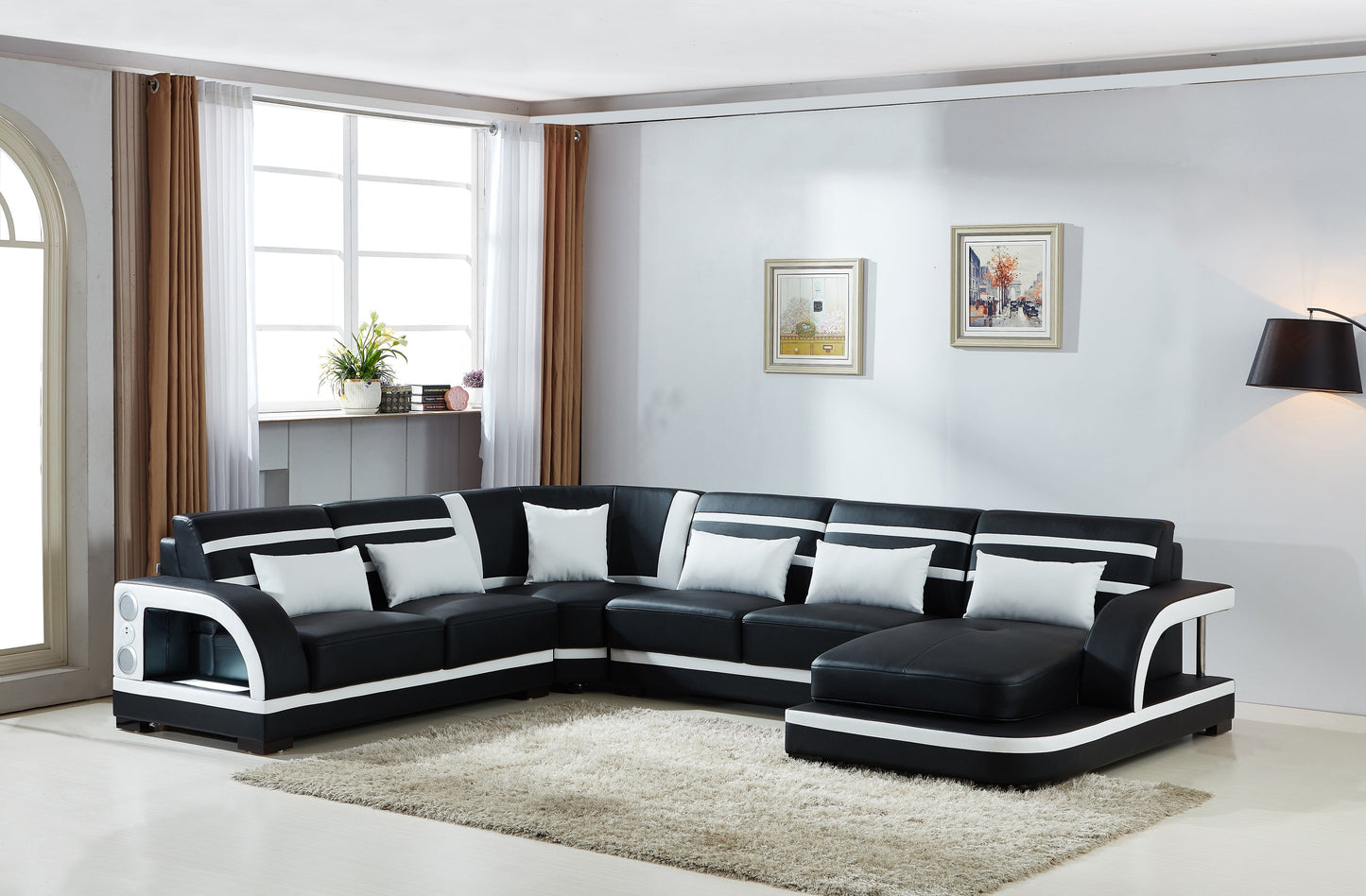 Enzo Italian Leather Sectional Collection
