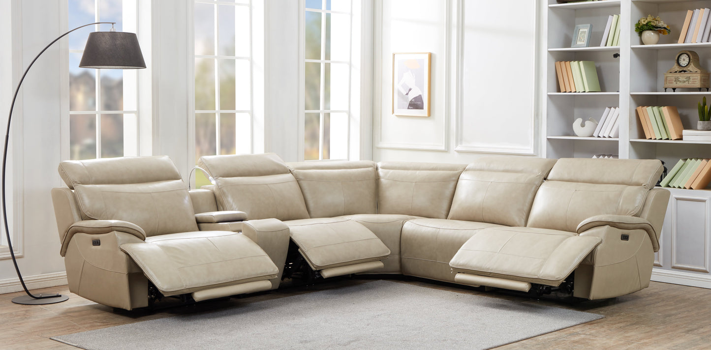 Miami Power Reclining Leather Sectional