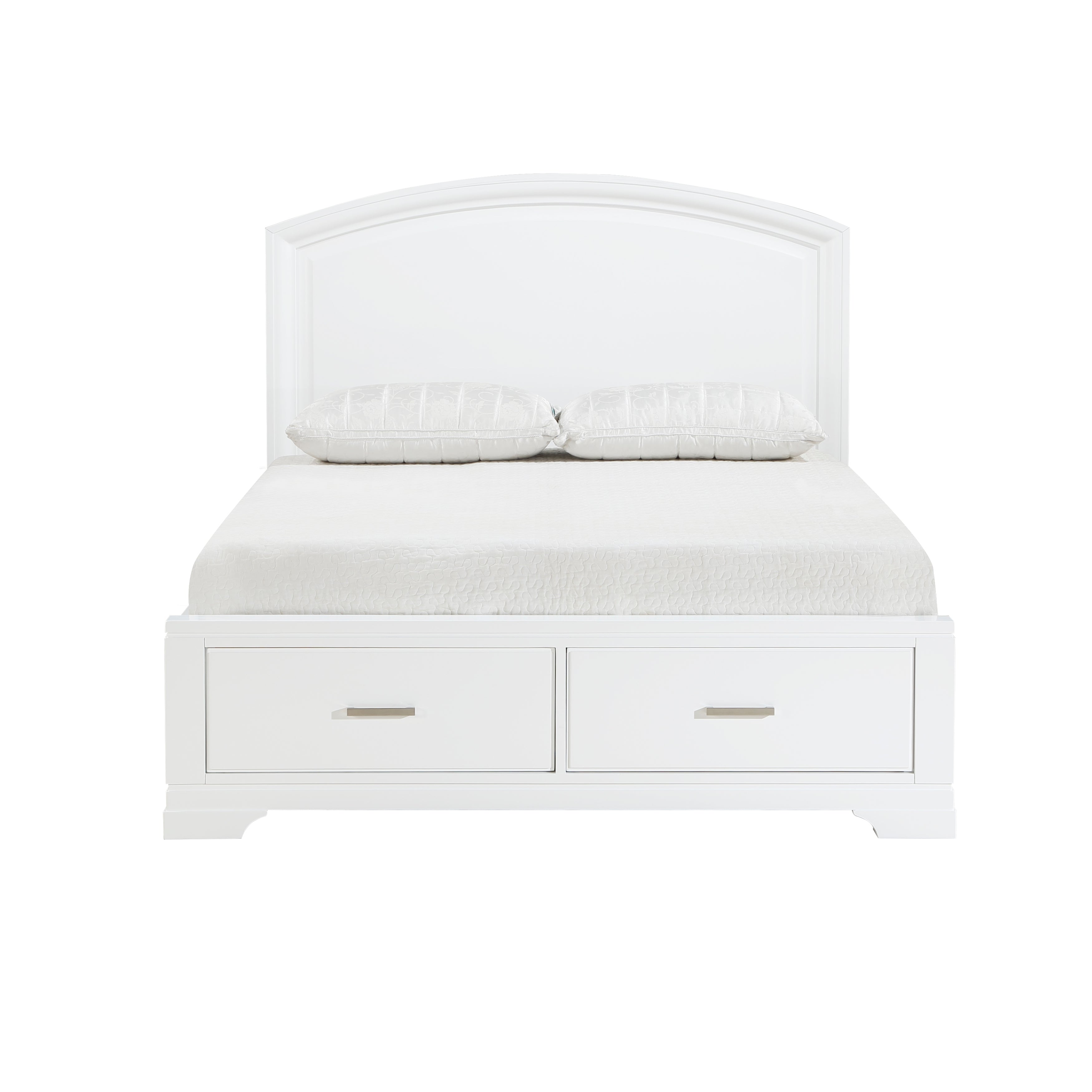Hudson White Bedroom Collection, 63.5" W