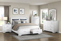 Hudson White Bedroom Collection, 63.5" W