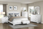 Hudson White Bedroom Collection, 63.5" W