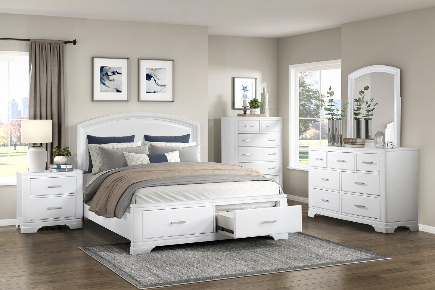 Hudson White Bedroom Collection