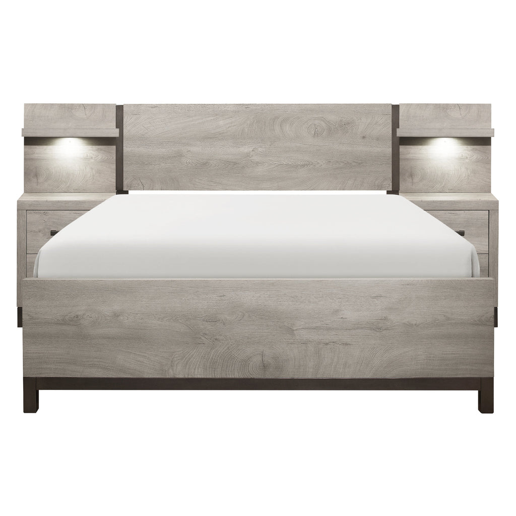 Zephyr Light Grey Bedroom Collection, 82" W