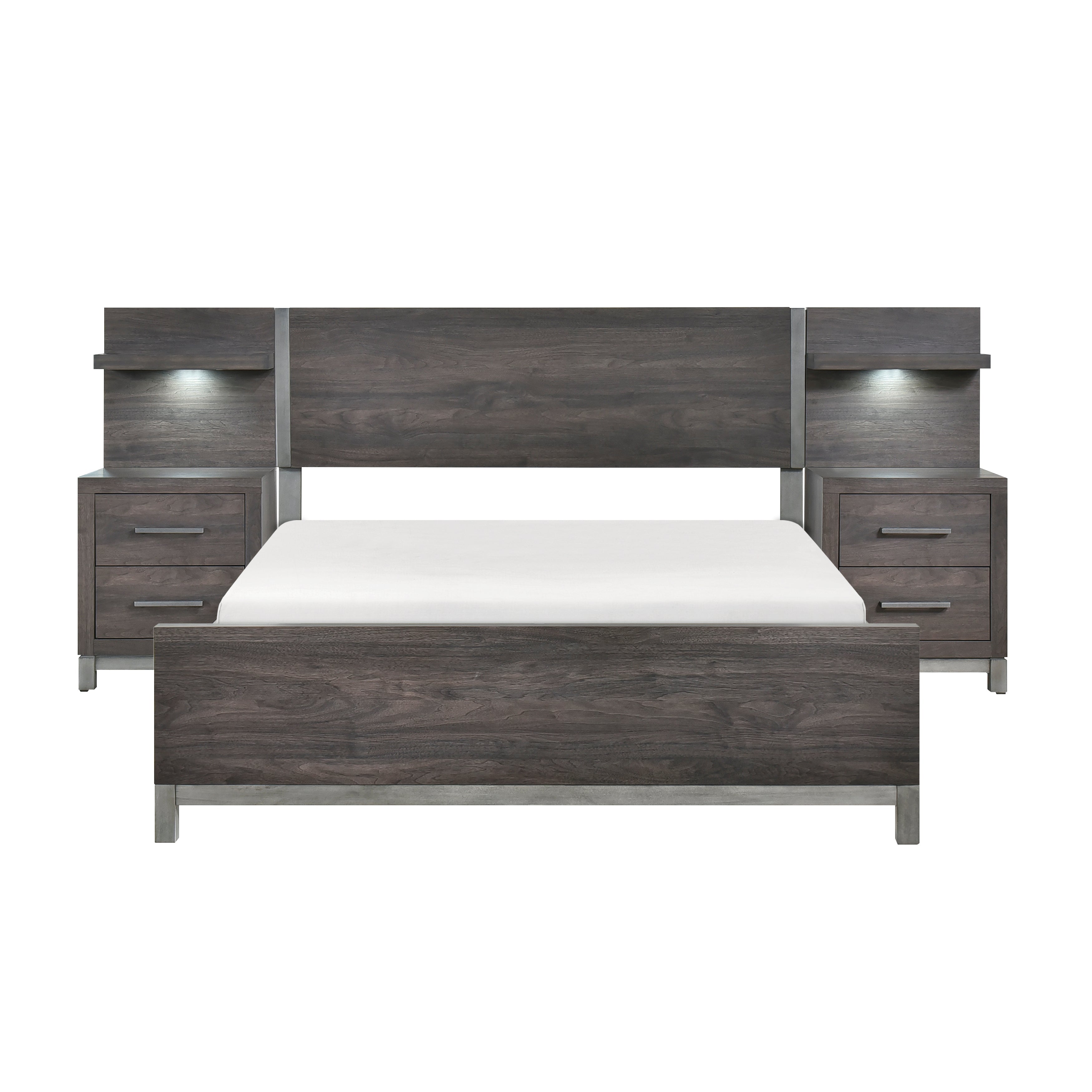 Zephyr Dark Grey Bedroom Collection, 82" W
