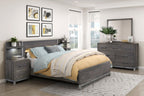 Zephyr Dark Grey Bedroom Collection, 82" W