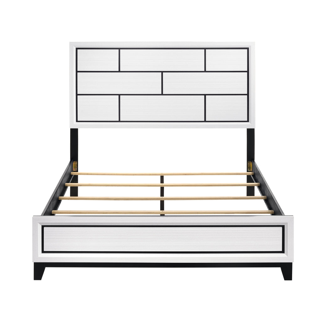 Davi White Bed, 63.5 in L