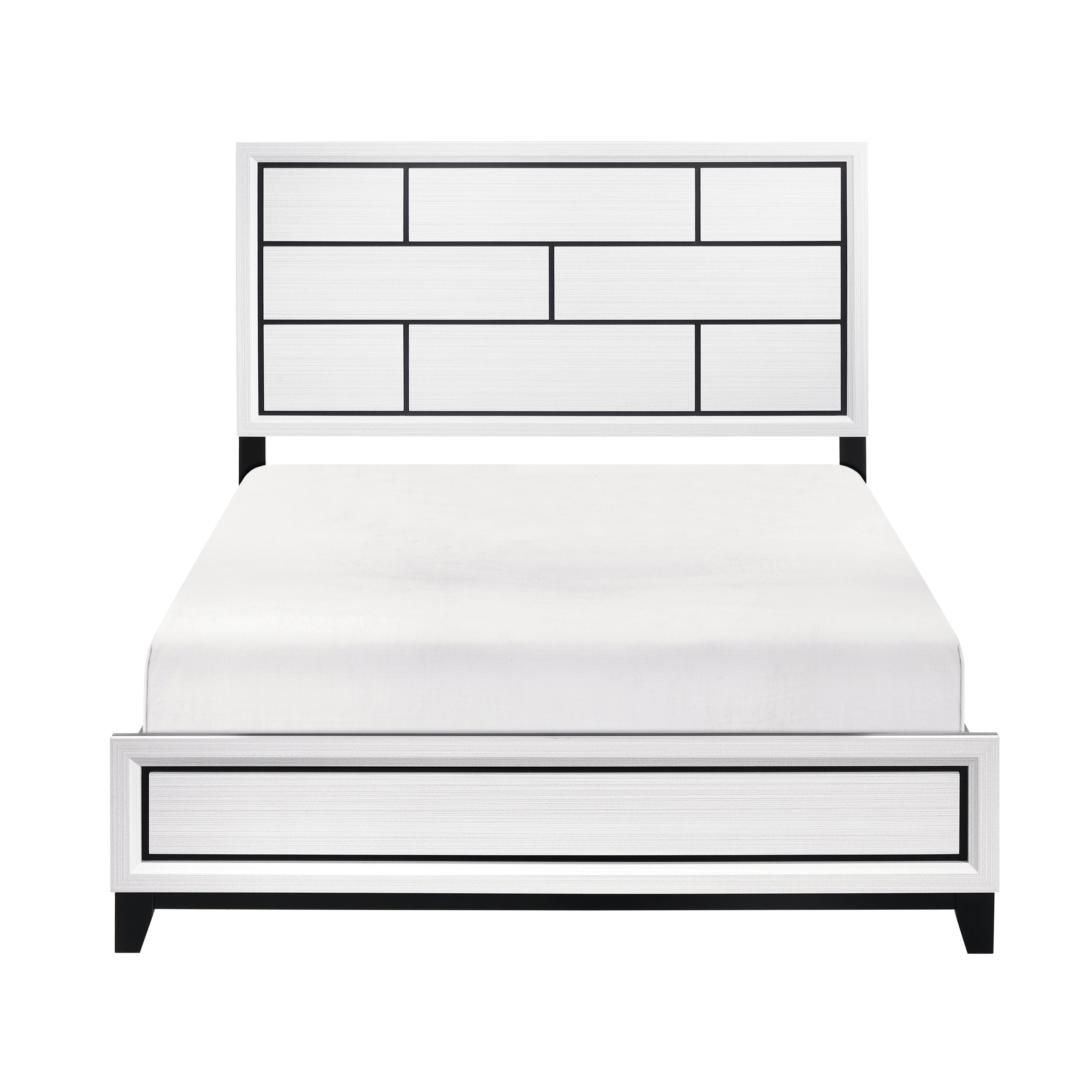 Davi White Bedroom Collection, 58" W