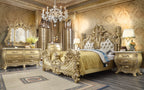 Versailles Bedroom Collection, Gold Finish