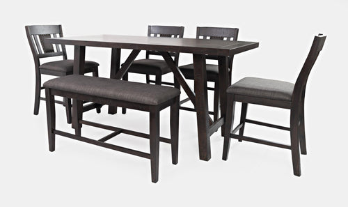 American Rustics 6 Pc. Counter Height Dining Set, 72" W