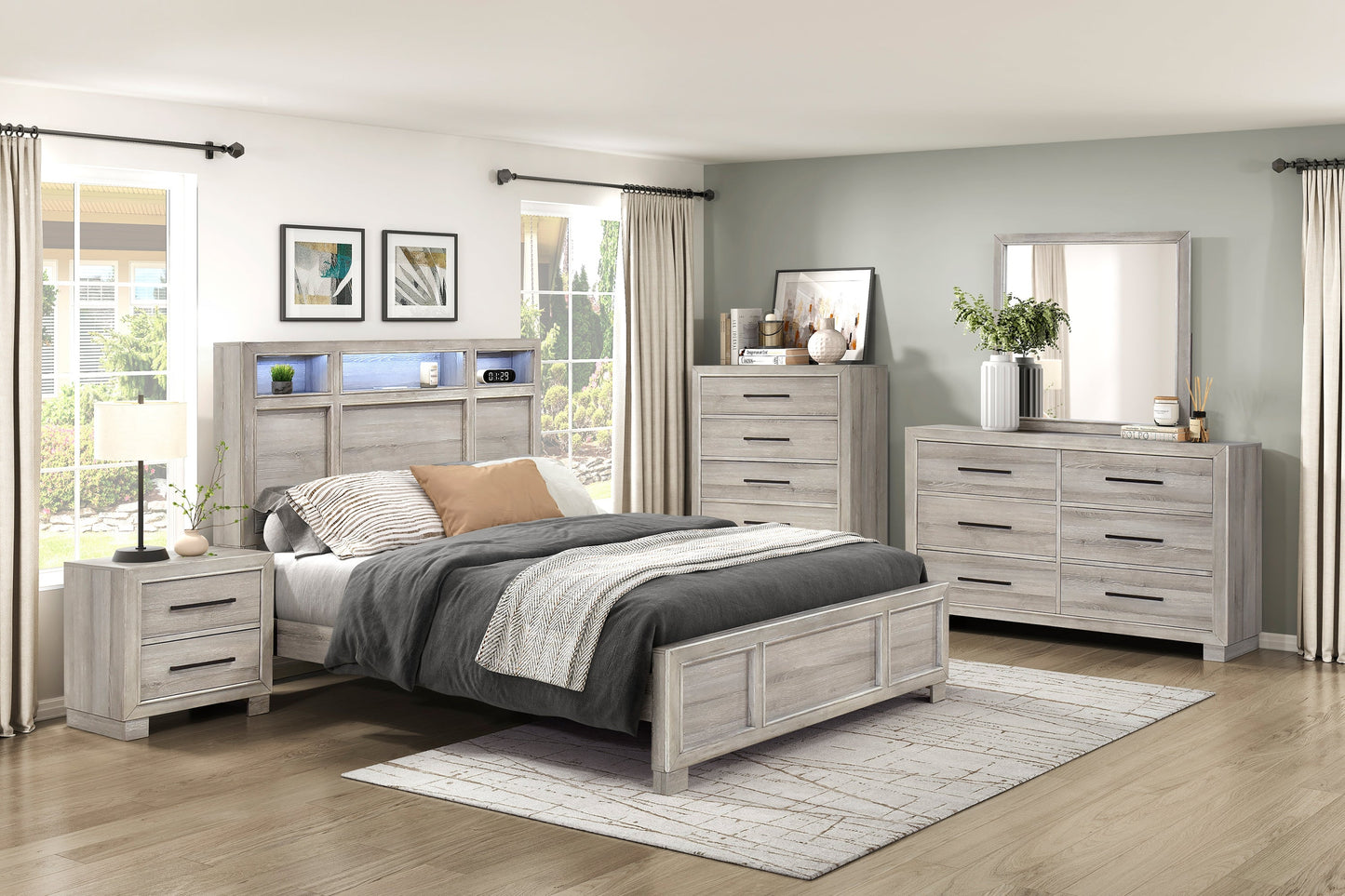 Everett LED Bedroom Collection