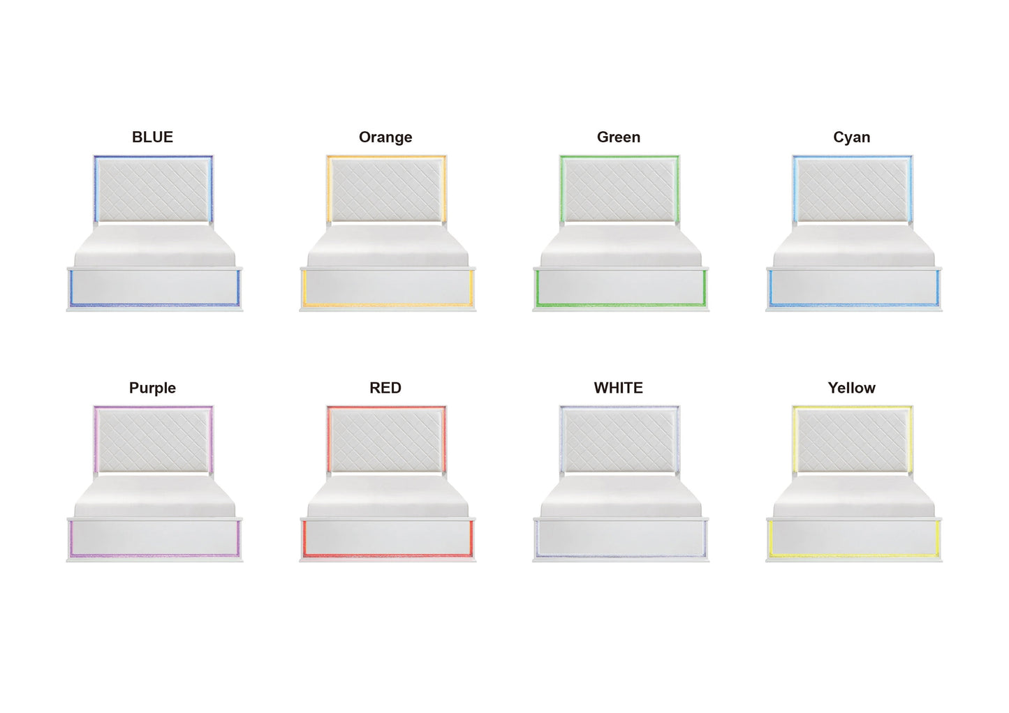 2390 Multi-Color LED Bedroom Collection