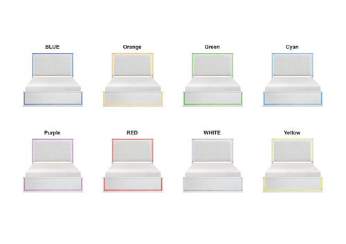 2390 Multi Color LED Bedroom Collection, 64.5" W