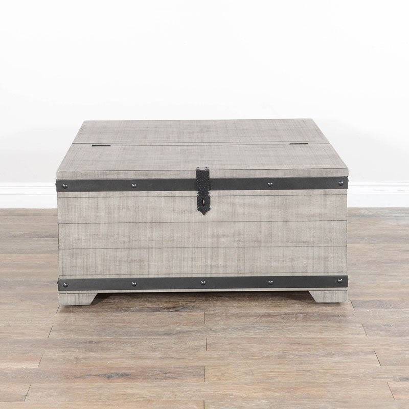 Alpine Grey Lift Top Storage Coffee Table, 35" W