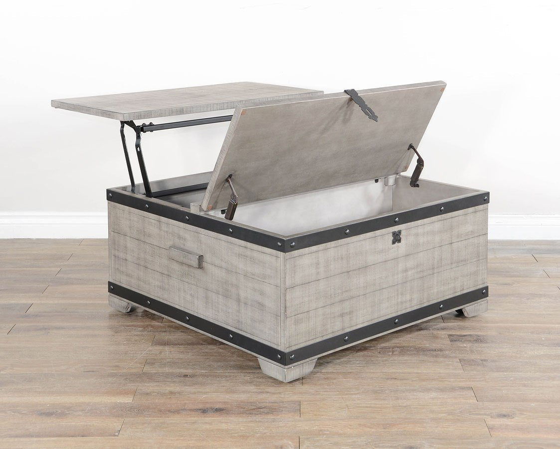 Alpine Grey Lift-Top Storage Coffee Table