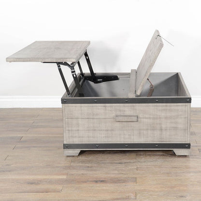 Alpine Grey Lift-Top Storage Coffee Table