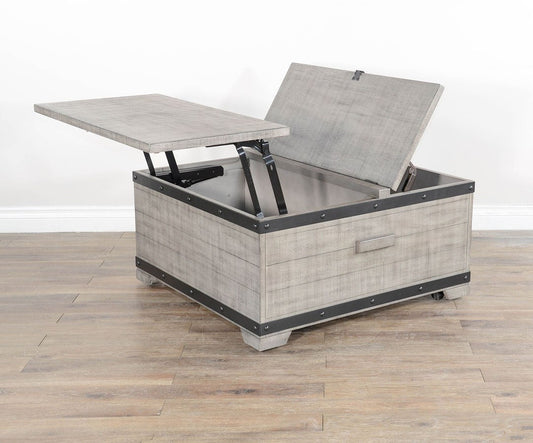 Alpine Grey Lift-Top Storage Coffee Table