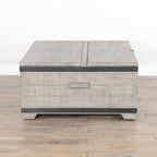 Alpine Grey Lift Top Storage Coffee Table, 35" W