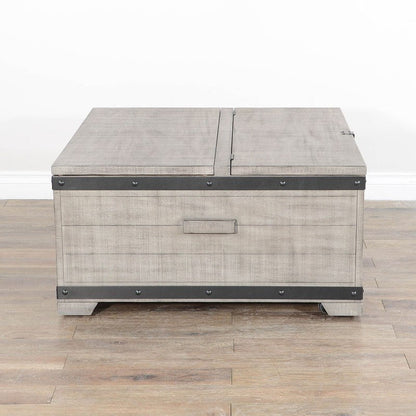 Alpine Grey Lift-Top Storage Coffee Table