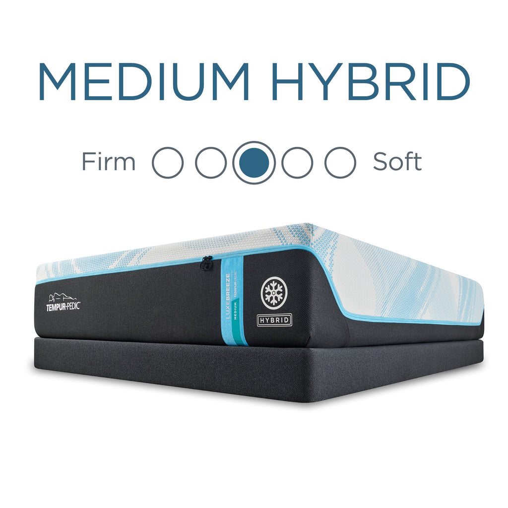 LuxeBreeze Medium Hybrid Mattress, Hybrid