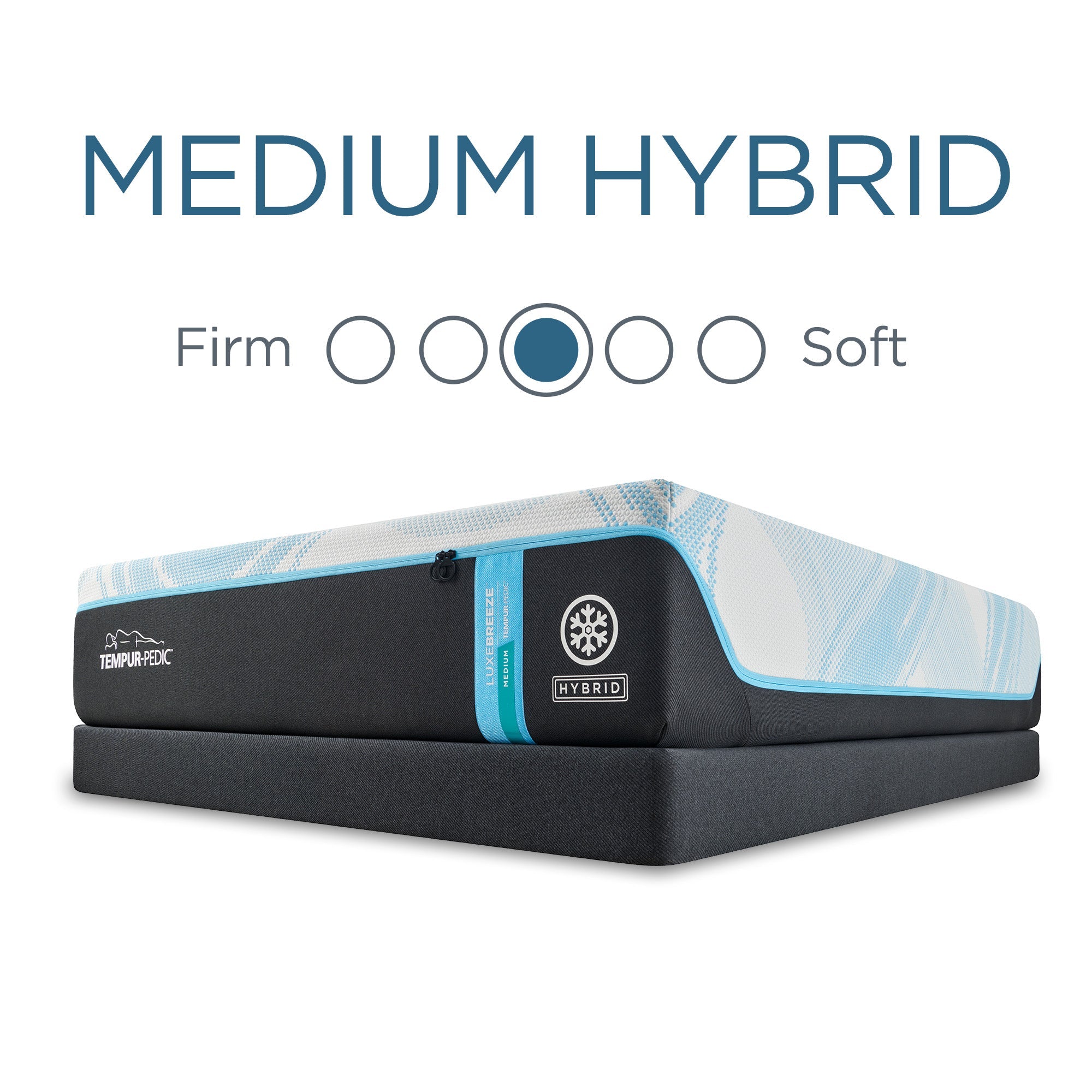 LuxeBreeze Medium Hybrid Mattress, Hybrid