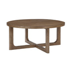 Blake Round Occasional Collection, Brown Finish