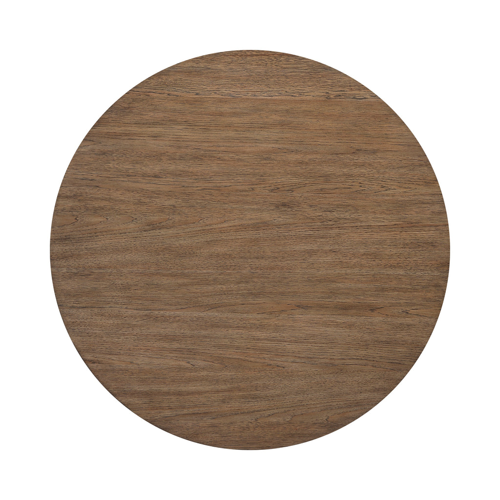 Blake Round Occasional Collection, Brown Finish
