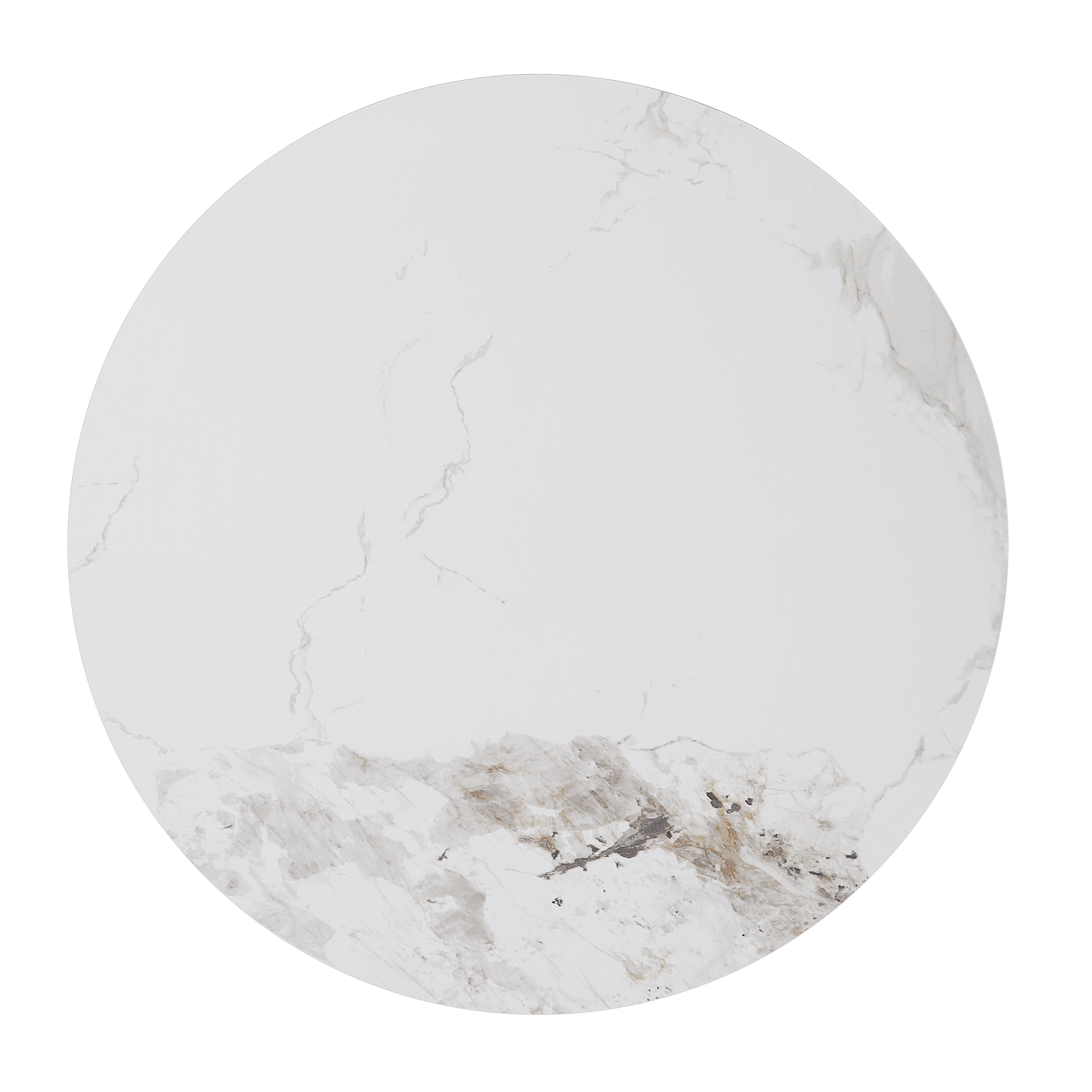 Greer Round Occasional Collection, Brown Finish