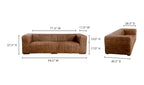 Castle Sofa Light Brown, 95.0" W
