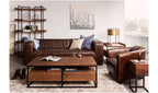Castle Sofa Dark Brown, 95.0" W