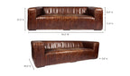 Castle Sofa Dark Brown, 95.0" W