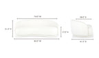 Excelsior Sofa White, 82.25" W