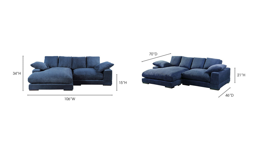 Plunge Sectional Blue, 106.0" W