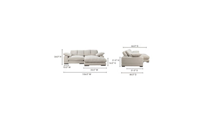 Plunge Sectional Sahara