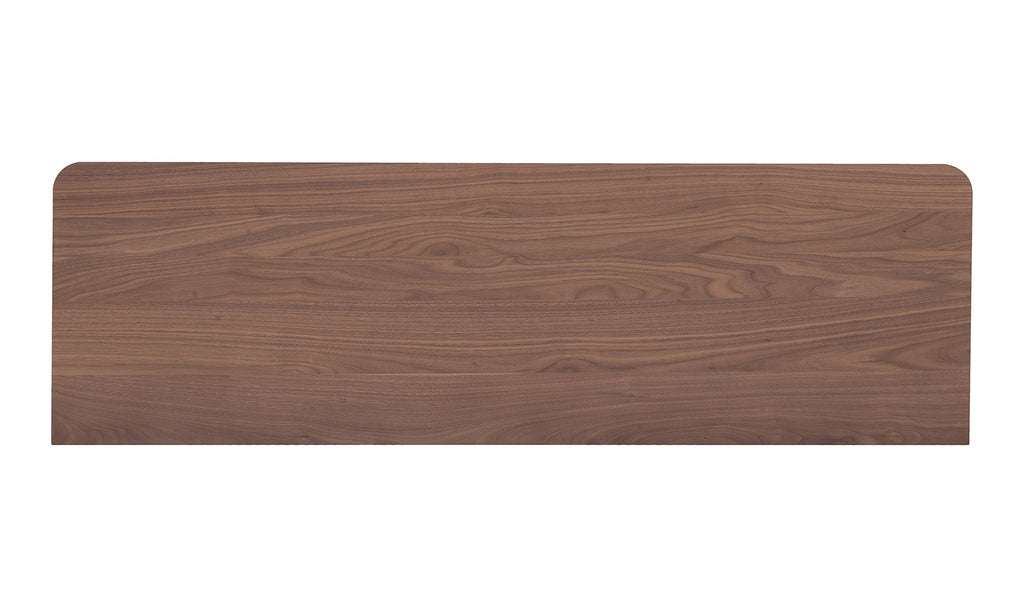 Round Off Walnut Bedroom Collection, 64.0" W