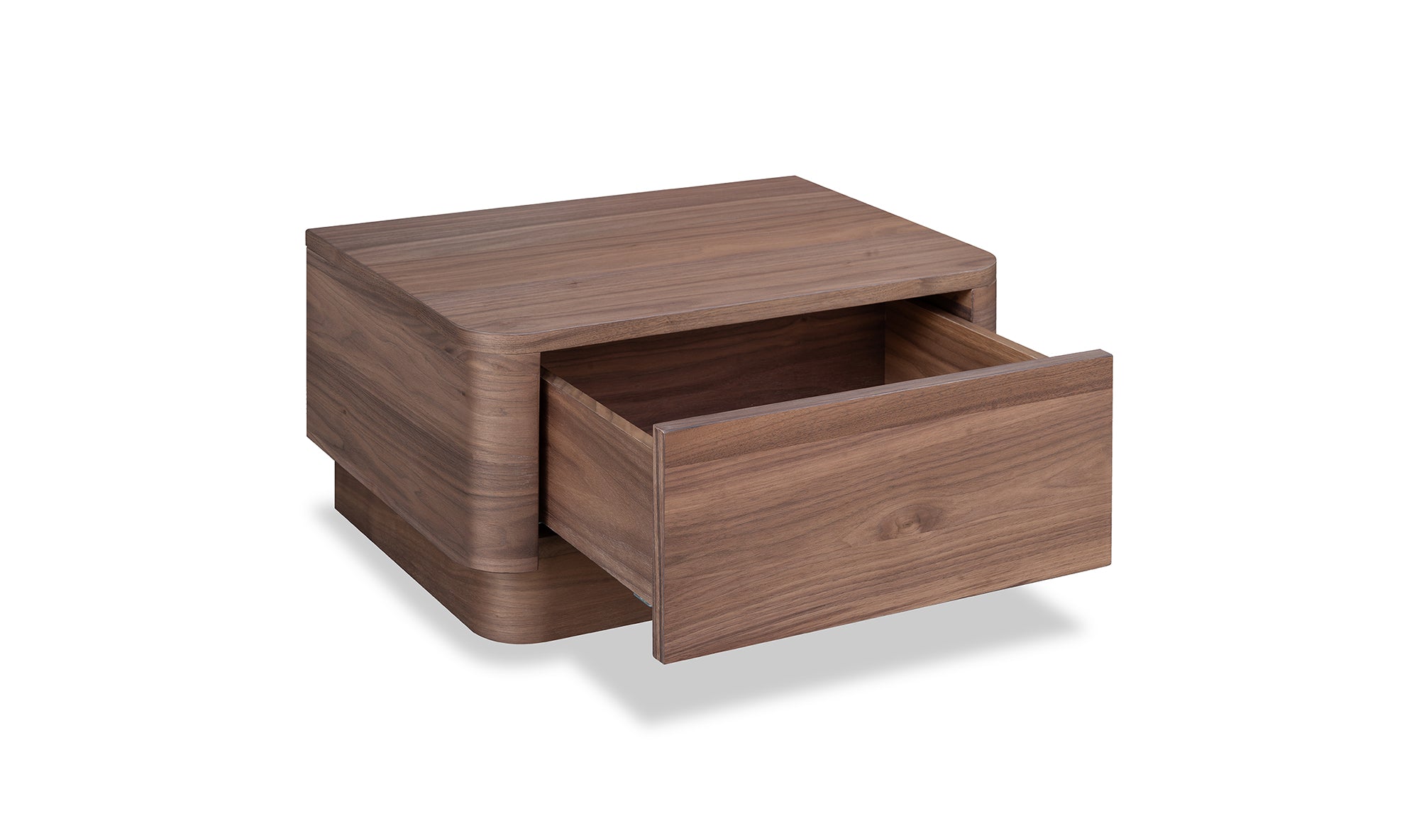 Round Off Walnut Bedroom Collection, 64.0" W