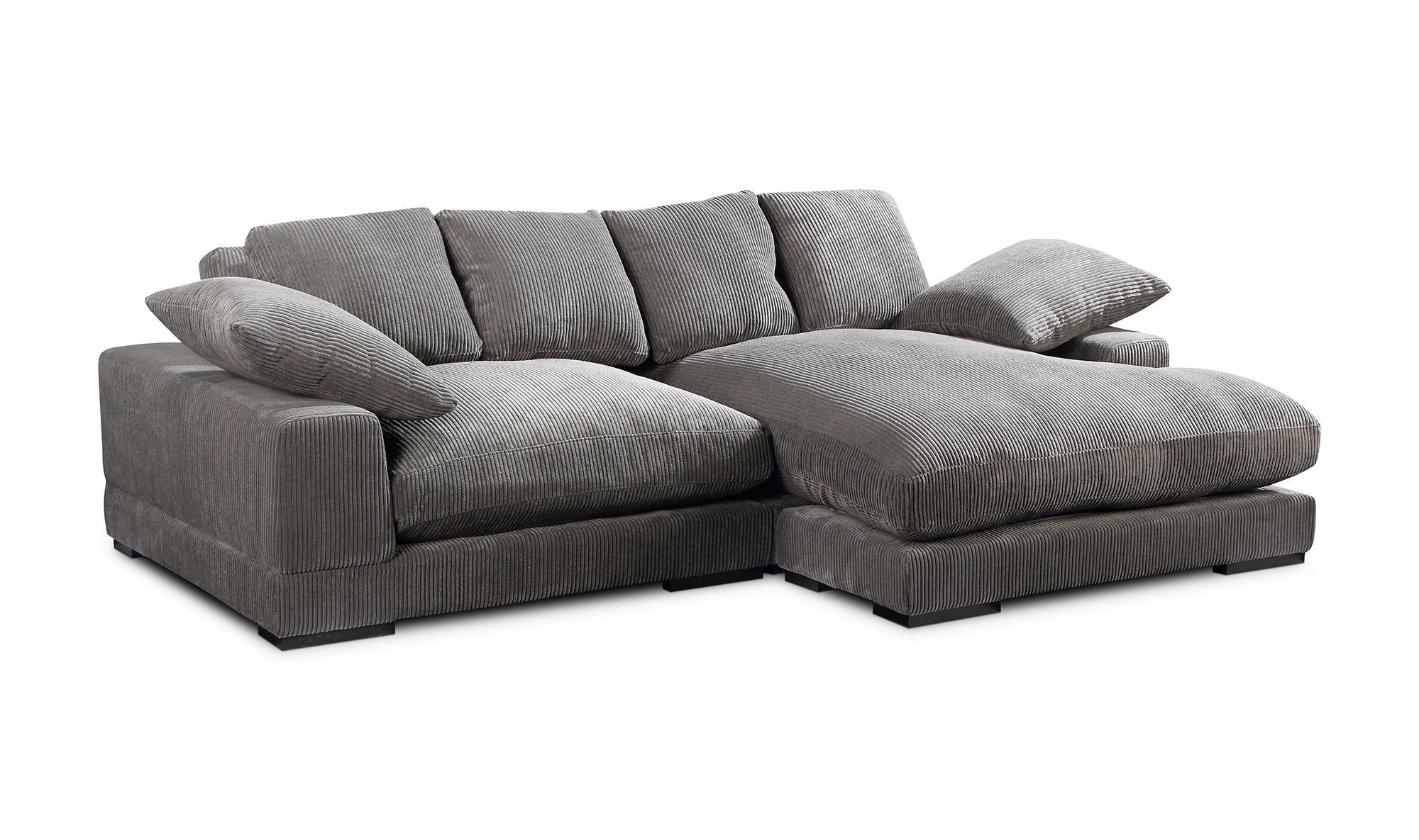 Plunge Sectional Dark Grey, 106.0" W