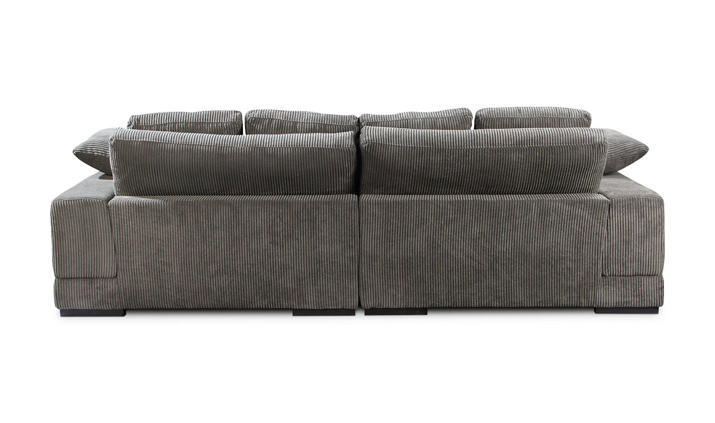 Plunge Sectional Dark Grey, 106.0" W