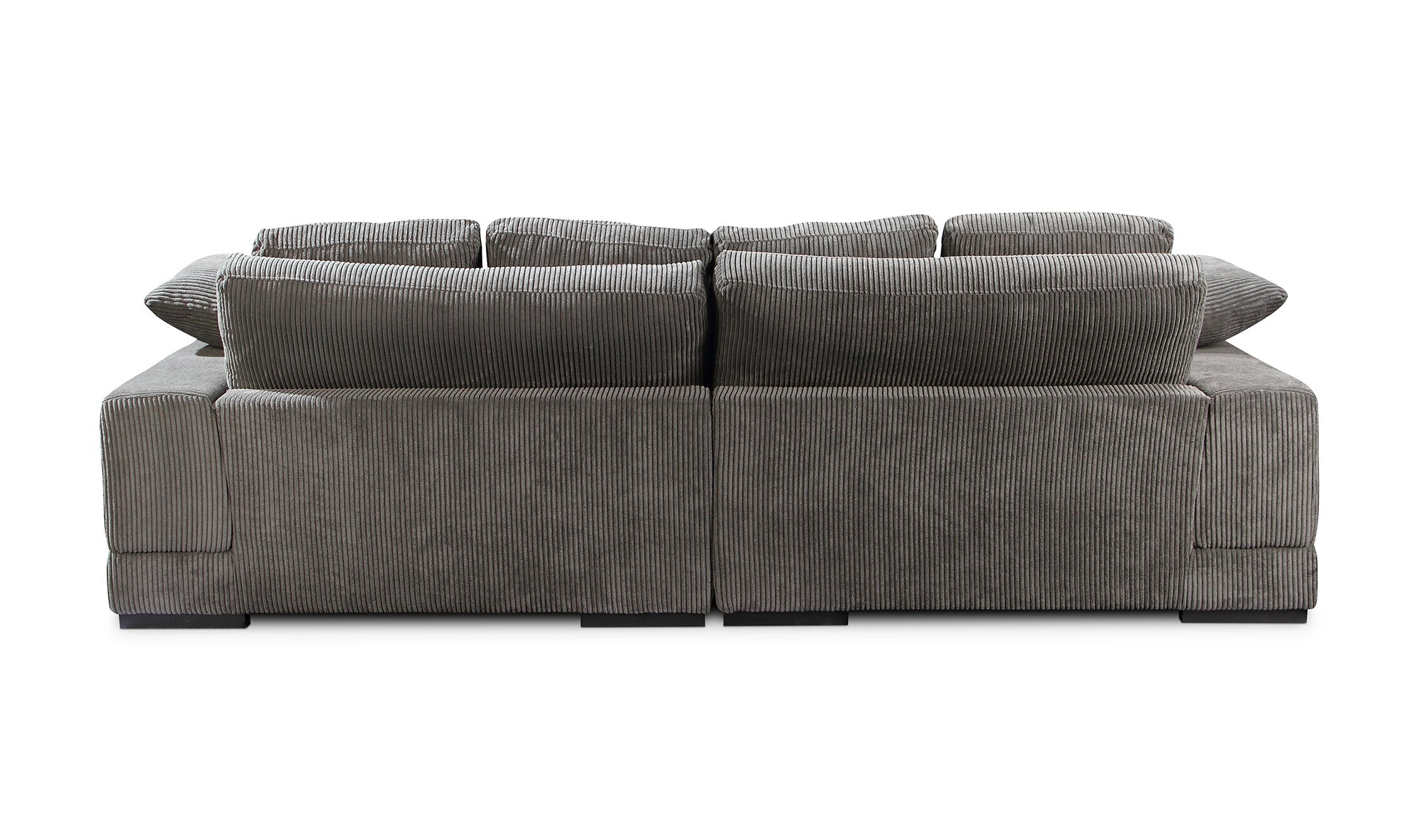 Plunge Sectional Dark Grey, 106.0" W