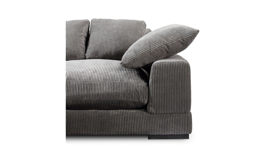 Plunge Sectional Dark Grey, 106.0" W
