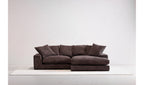 Plunge Sectional Dark Brown, 106.0" W