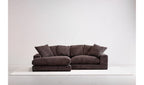 Plunge Sectional Dark Brown, 106.0" W