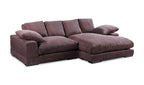 Plunge Sectional Dark Brown, 106.0" W