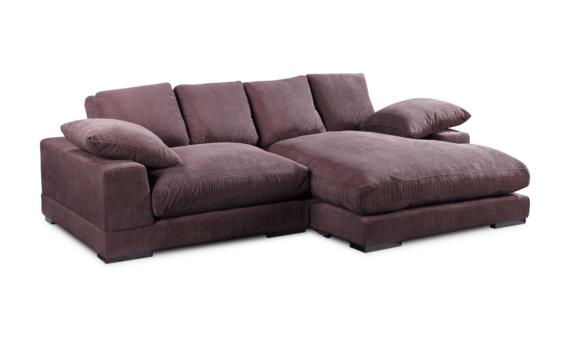 Plunge Sectional Dark Brown, 106.0" W