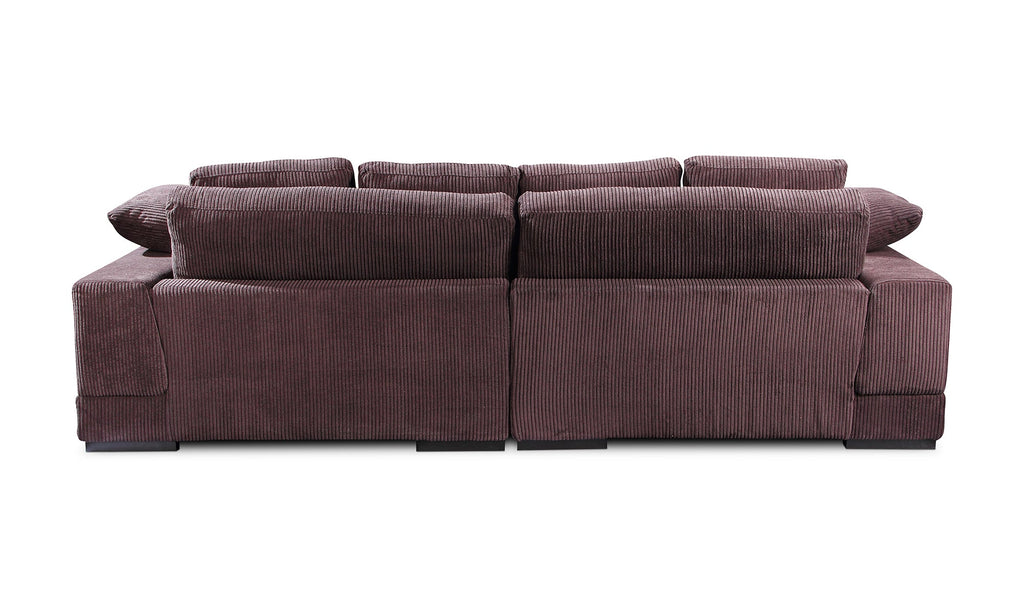 Plunge Sectional Dark Brown, 106.0" W