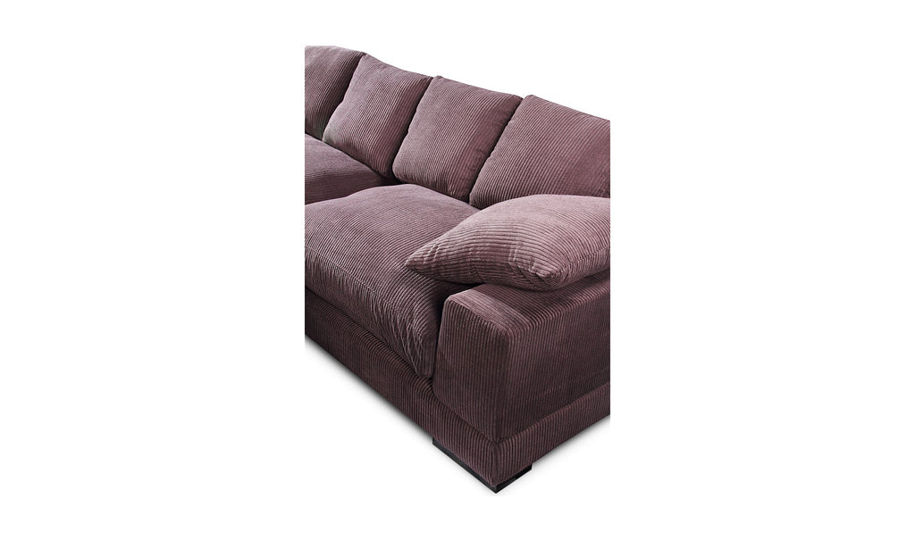 Plunge Sectional Dark Brown, 106.0" W