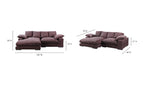 Plunge Sectional Dark Brown, 106.0" W