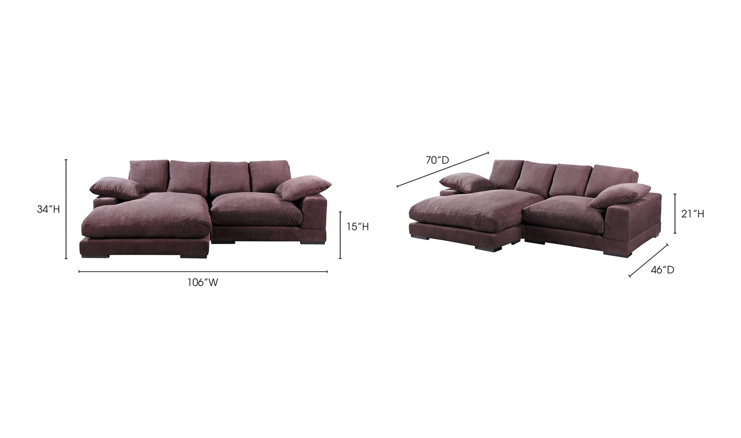 Plunge Sectional Dark Brown