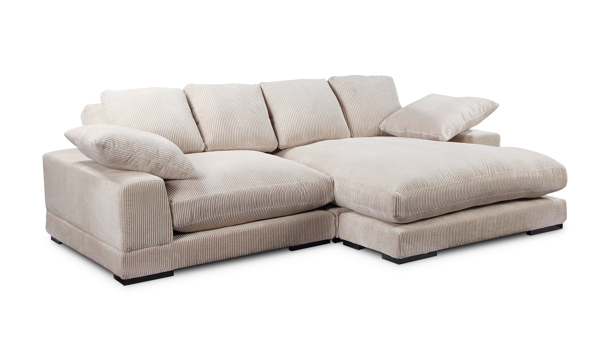 Plunge Sectional Cappuccino, 106.0" W