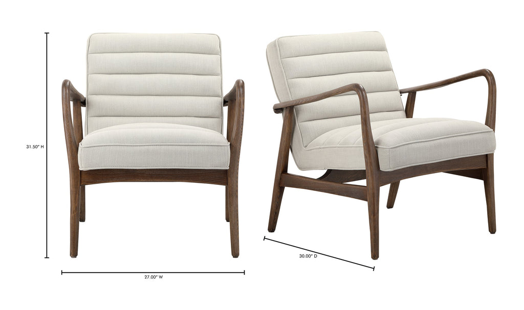 Anderson Beige Accent Armchair, 27.0" W