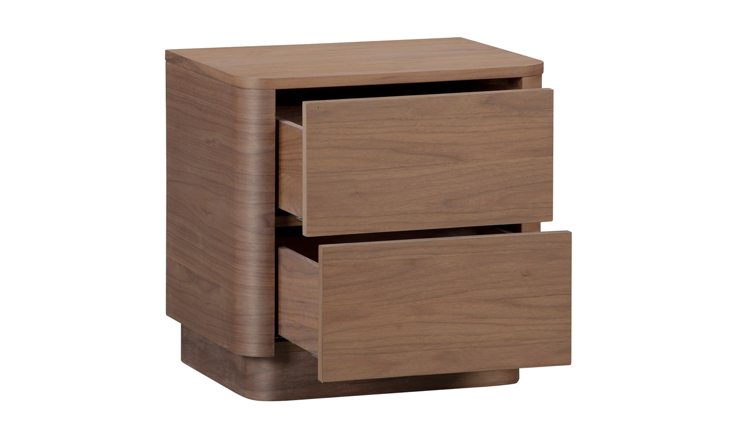 Round Off Walnut Bedroom Collection